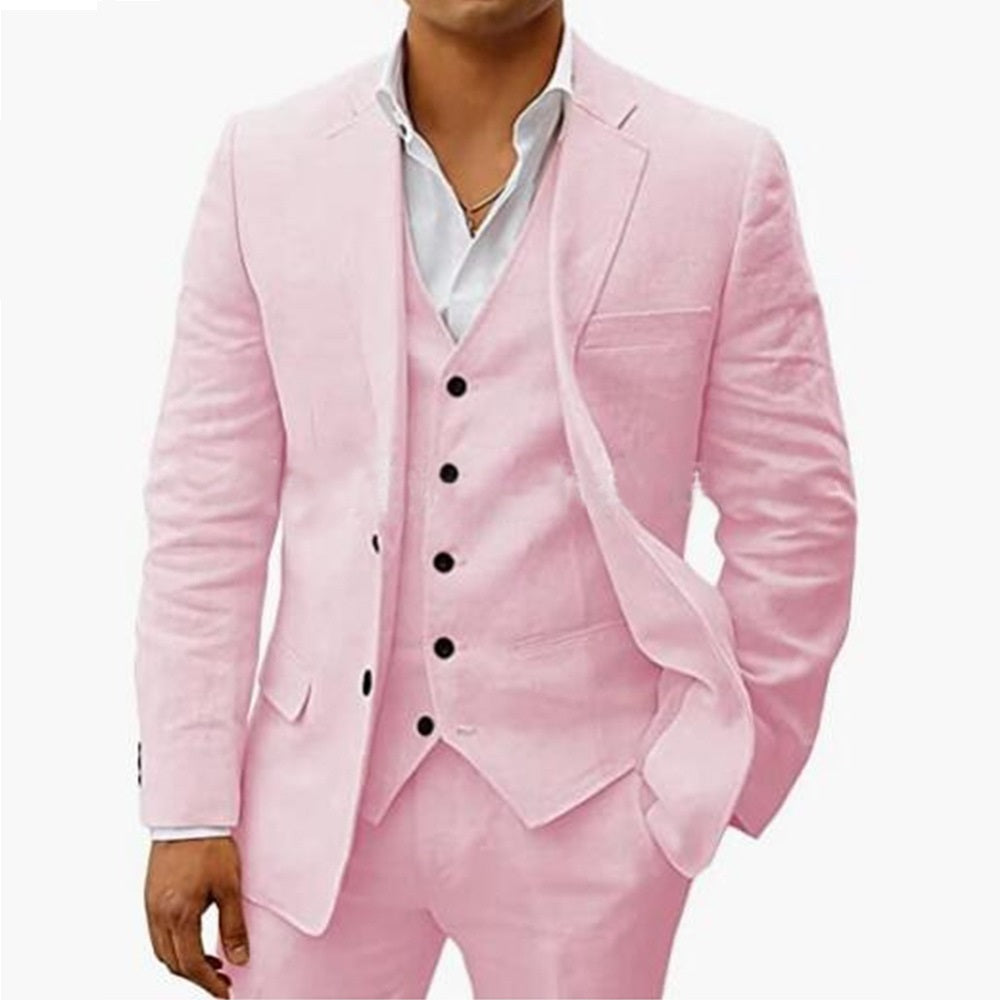 Casual Suit Groom Wedding Banquet Suit for All Seasons
