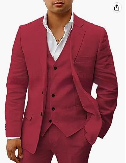 Casual Suit Groom Wedding Banquet Suit for All Seasons