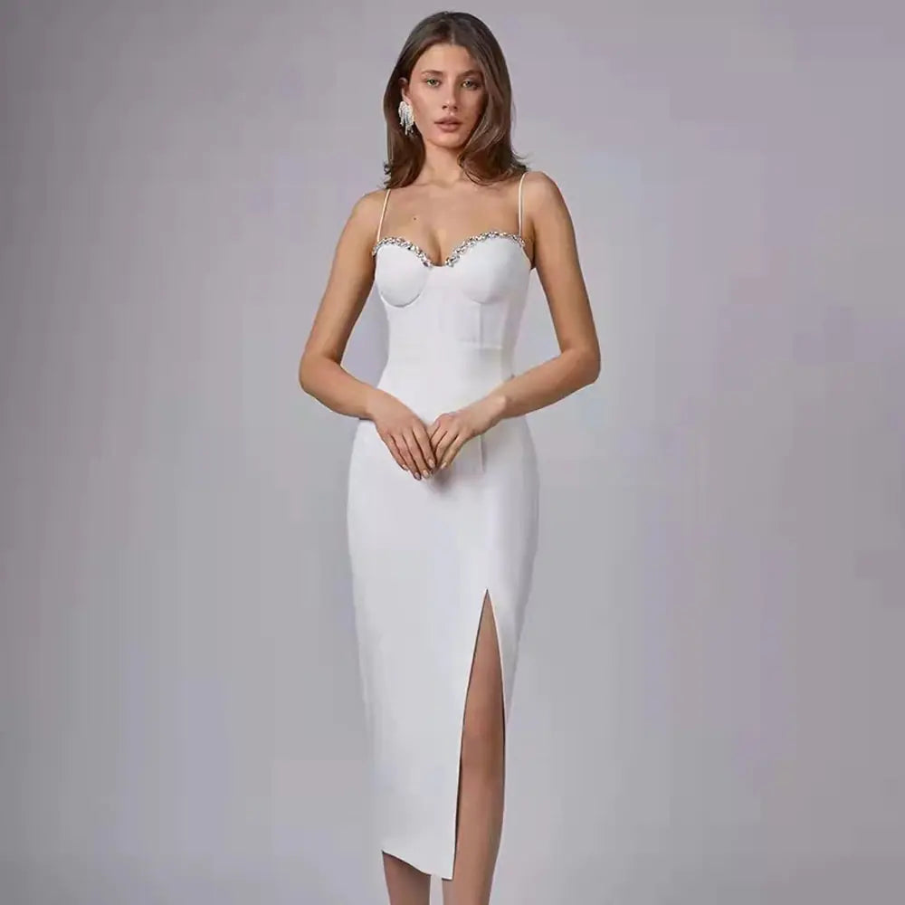 Sleeveless Beaded Party Dress Bodycon Style for Night Out