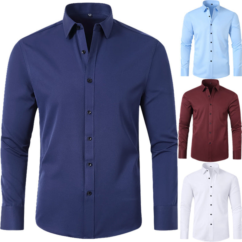 Full Elastic Force Shirt Men for Comfortable Everyday Wear