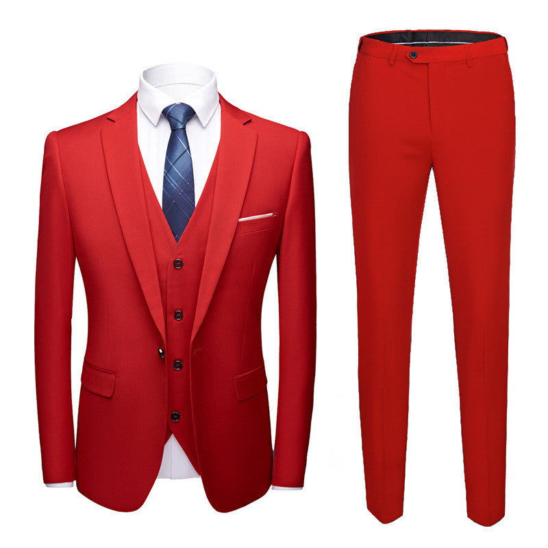 Men's Business Suits Wedding Dress Suit Set for All Seasons