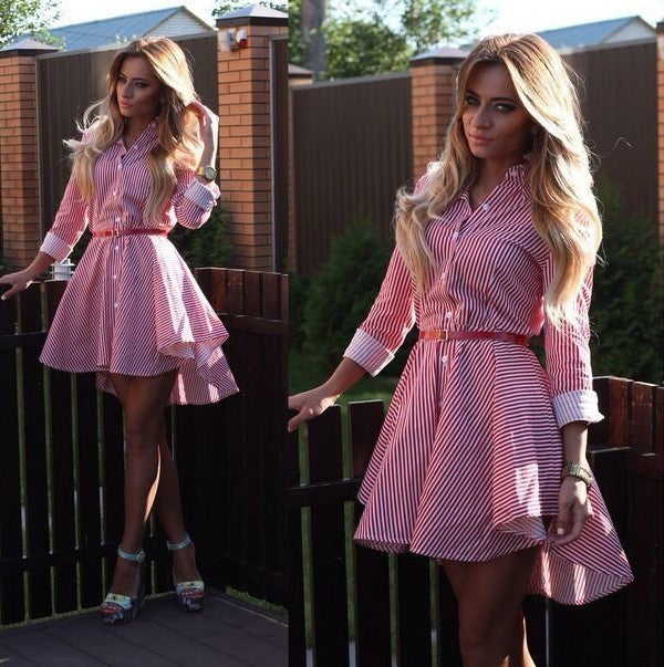 Long Sleeve Women's Striped Shirt for Casual Fashion Wear
