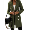 Women's Double-Breasted Wool Blend Collar Jacket Stylish & Warm