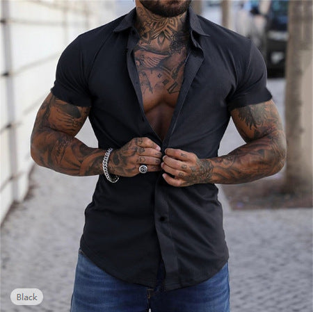 Simple Summer Men's Casual Solid Color Shirt in Various Colors