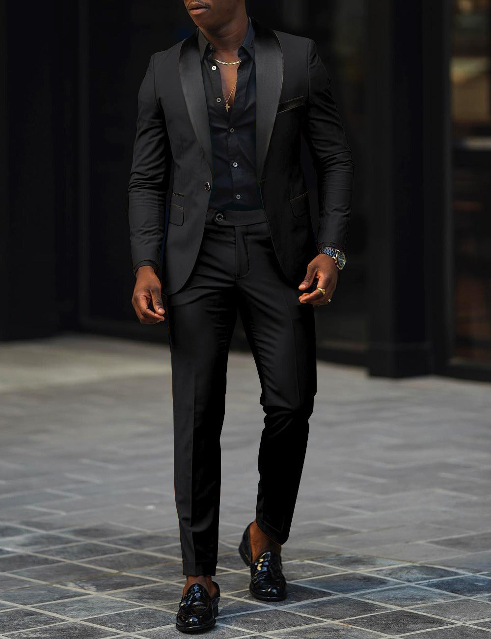 Dress Autumn Men's Business Casual Slim-fitting Suit Set