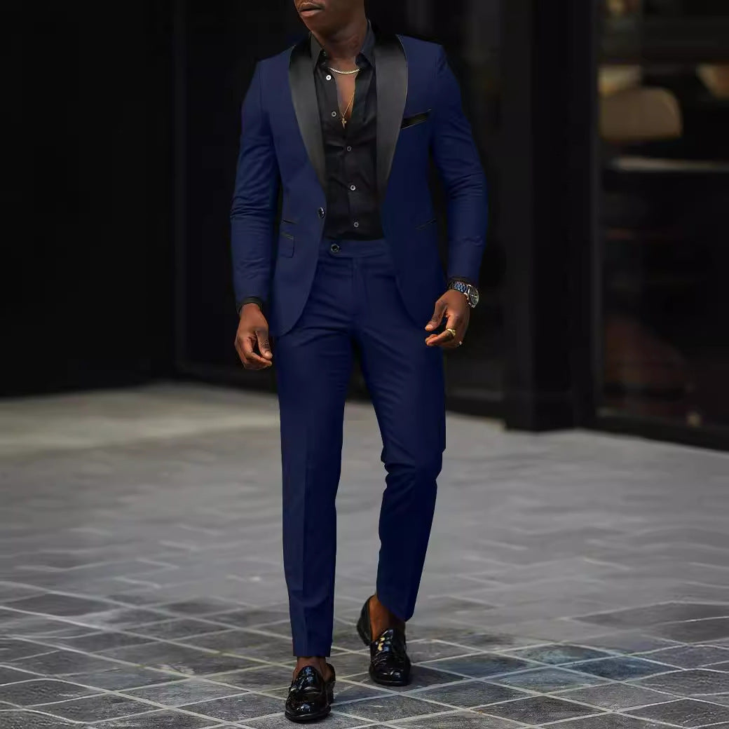 Dress Autumn Men's Business Casual Slim-fitting Suit Set